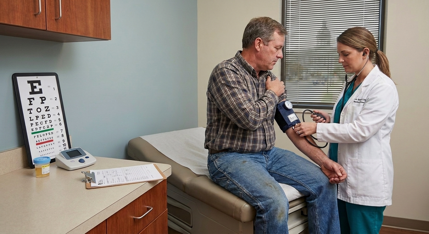 DOT physical exam process in Columbia, SC