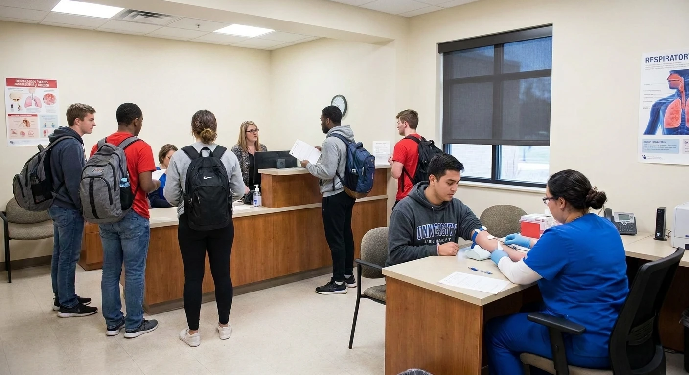 TB testing process for students in Lexington, screening requirements, and documentation needed for campus enrollment